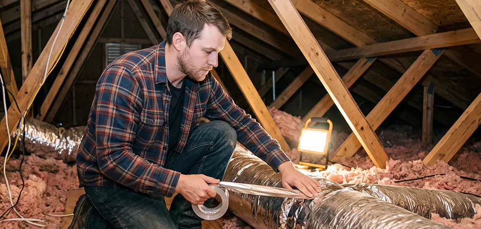 Attic Duct Sealing and Insulation in Clifton